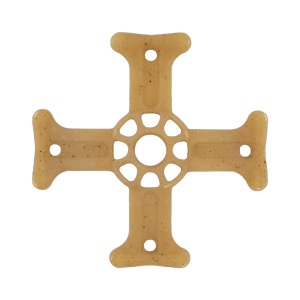 Choo Bee Tastee Choo dog chew in bone shape, designed for medium chewers, infused with real bacon